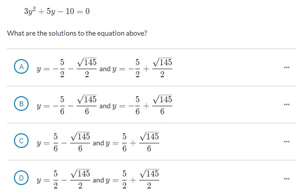 1 Solving Quadratic Equations Online SAT Preparation Course