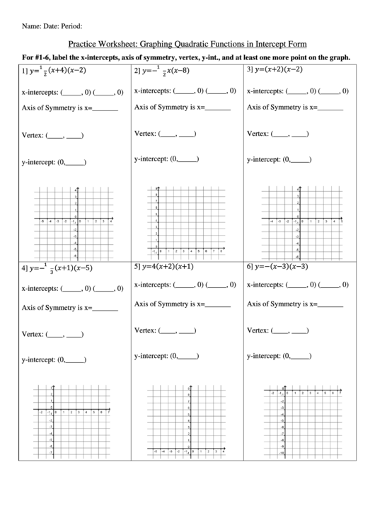 30 Graphing Quadratic Functions In Standard Form Worksheet Answers