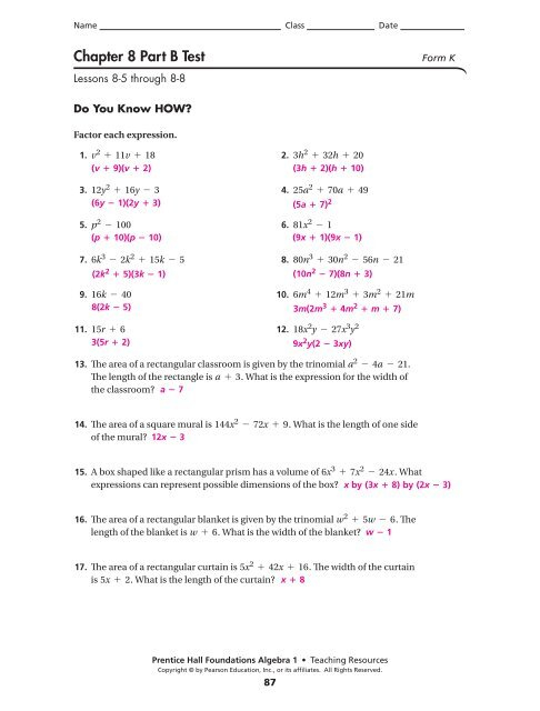 5 3 Solving Polynomial Equations Worksheet Answers Form G Tessshebaylo