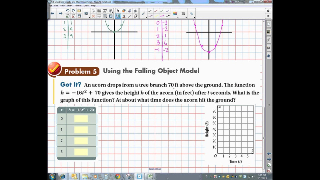 9 1 Quadratic Graphs And Their Properties YouTube