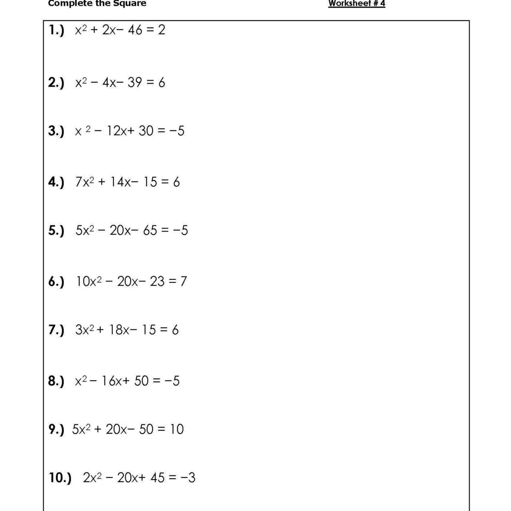 Answer Key Solving Quadratic Equations By Factoring Worksheet Answers 