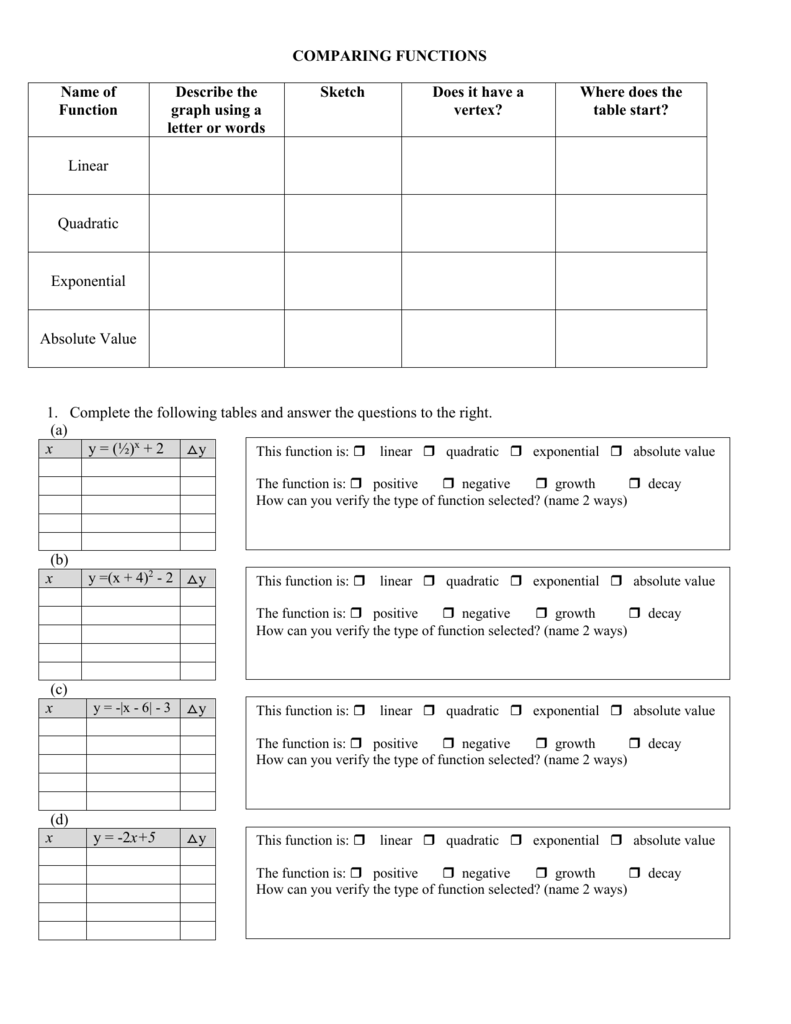 Bestseller From Linear To Quadratic Worksheet Answers Page 180