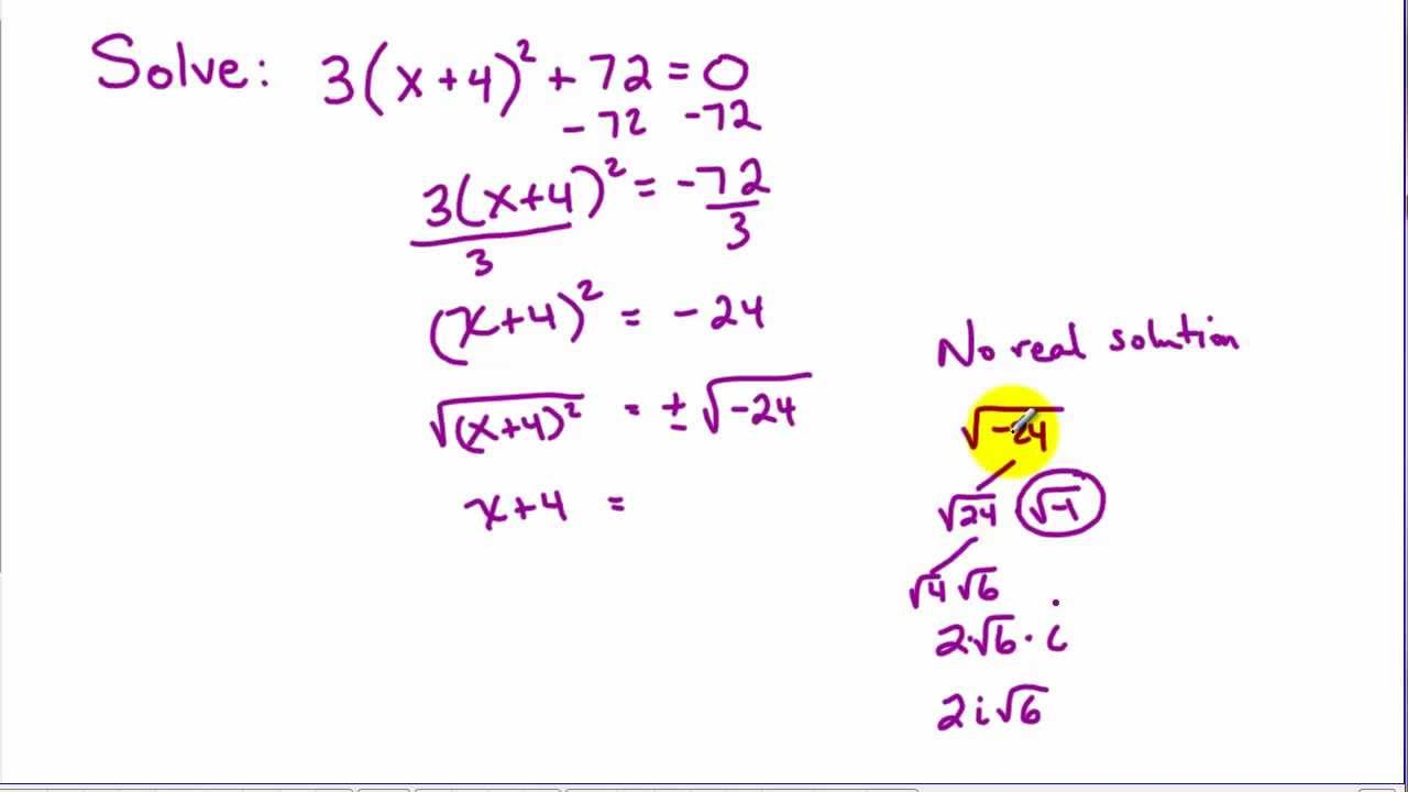 Complex Solutions Of Quadratic Equations Calculator Tessshebaylo