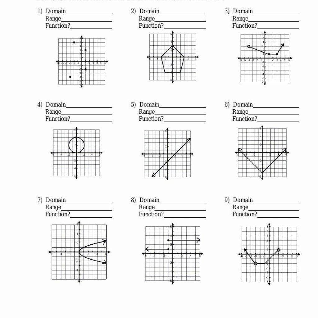 Domain And Range Worksheet 1 Graph Worksheet Graphing Quadratics 