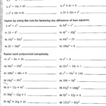 Factoring Difference Of Squares Worksheet Answer Key Algebra Algebra