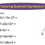 Factoring Quadratic Expressions Worksheet long Teaching Resources