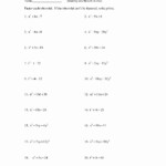 Factoring Quadratics Worksheet Algebra 2 29 Solving Quadratic