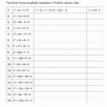 Factoring Quadratics Worksheet Db excel