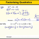 Factorising Quadratics GCSE Further Maths Revision Exam Paper Practice