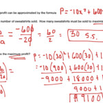 Find Maximum Revenue Quadratic Equation