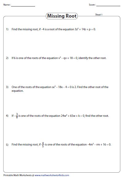 Find The Missing Root Quadratics Quadratic Equation Home Schooling