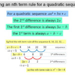 Finding The Nth Term Rule Of A Quadratic Sequence Teaching Resources