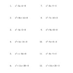 Free Printable Algebra Worksheets Solving Equations In Quadratic Form