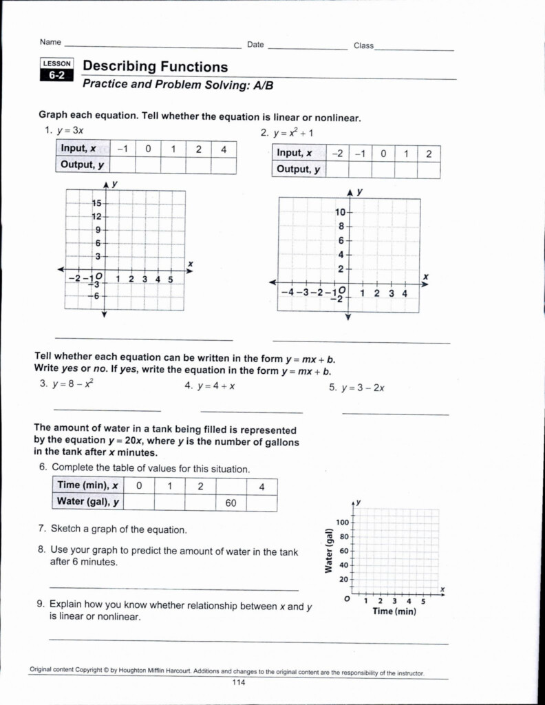 Graphing Quadratic Functions Worksheet Answers Algebra 1 Briefencounters