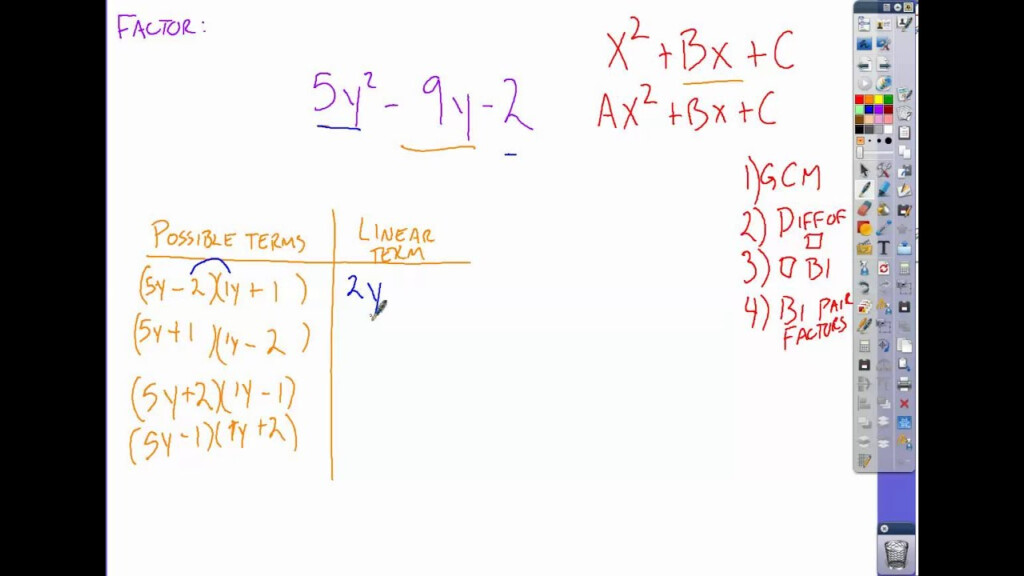 How To Factor A Quadratic In The Form Ax 2 Bx C Part 1 mp4 YouTube