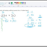 How To Factor Quadratic Equations With Leading Coefficient Greater Than