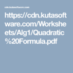 Https cdn kutasoftware Worksheets Alg1 Quadratic 20Formula pdf