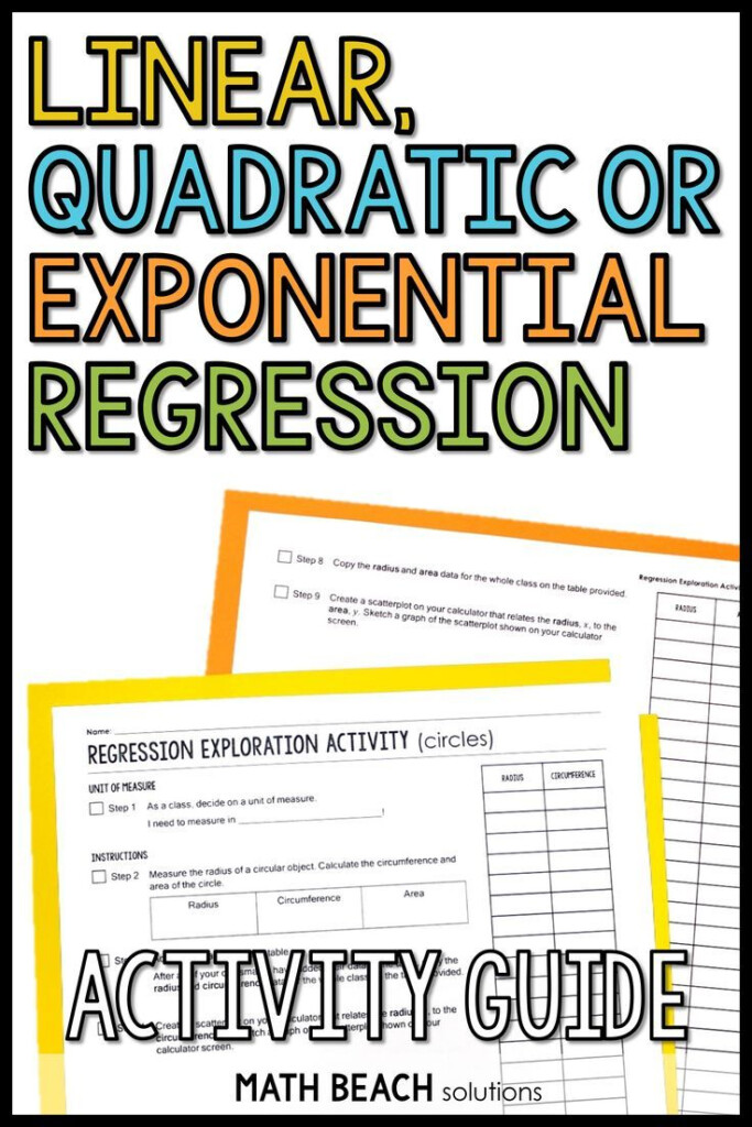 Linear Quadratic Or Exponential Regression Exploration Class Activity 