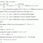 Nature Of The Roots Of A Quadratic Equation High School Mathematics