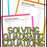Pin By Math Beach Solutions On Algebra Resources Solving Quadratic