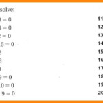 Practice 10 5 Factoring To Solve Quadratic Equations Worksheet