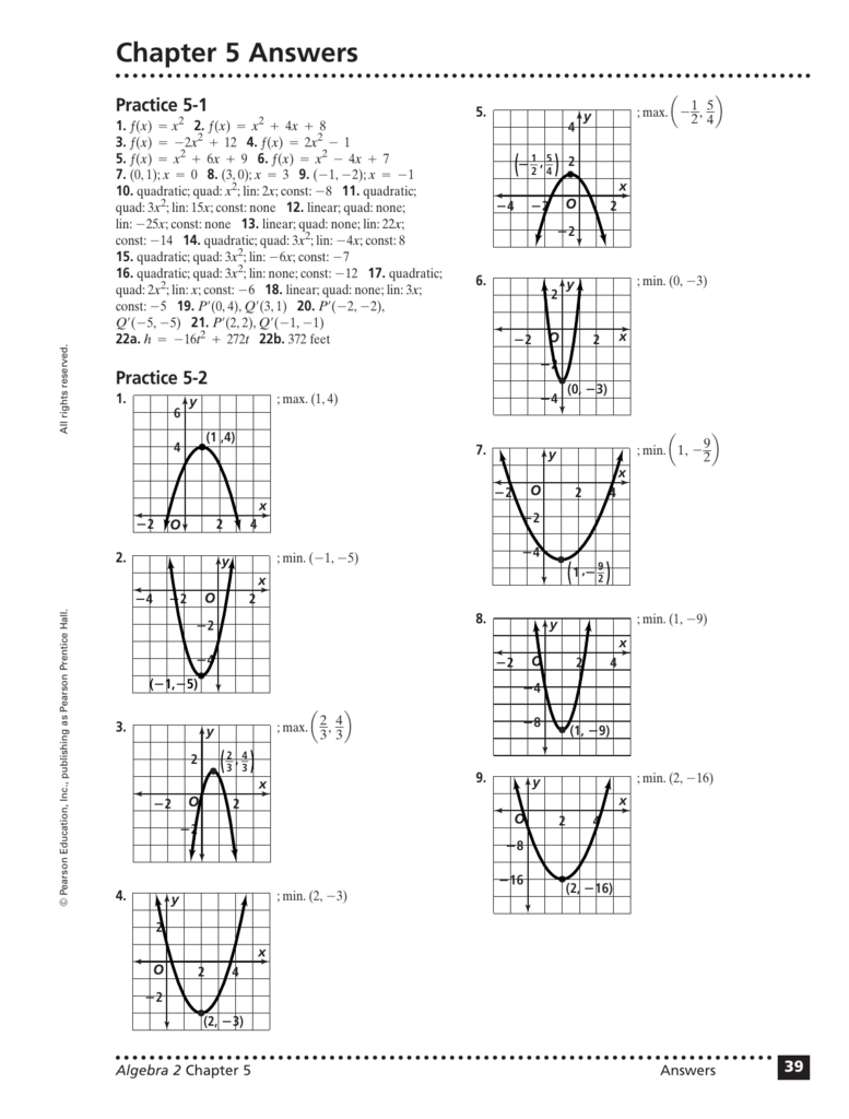 Practice 5 5 Quadratic Equations Worksheet Answers Db excel