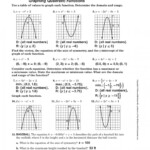 Practice Worksheet Graphing Quadratic Functions In Standard Form Db