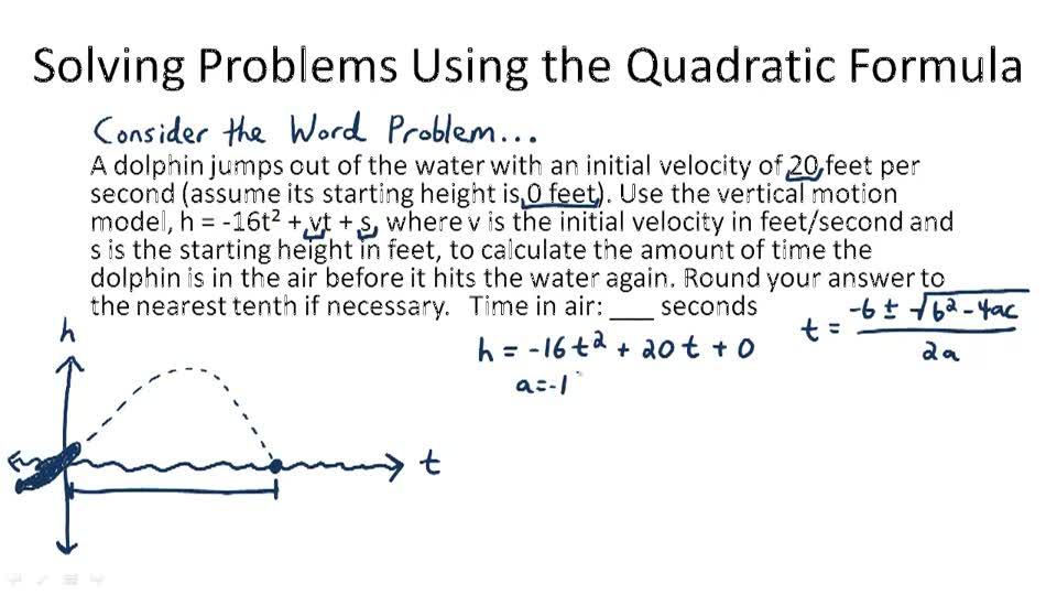 Problem Solving With Quadratics Solving Quadratic Equations 2019 02 22