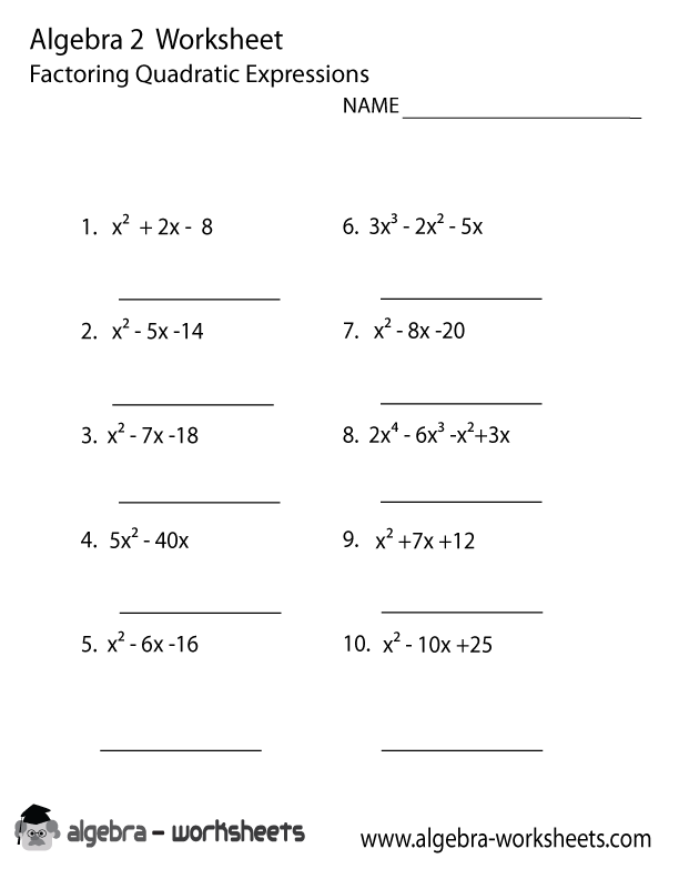 Quadratic Equation Worksheet Grade 9 Pdf Thekidsworksheet