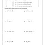 Quadratic Equation Worksheet With Answer Key Thekidsworksheet
