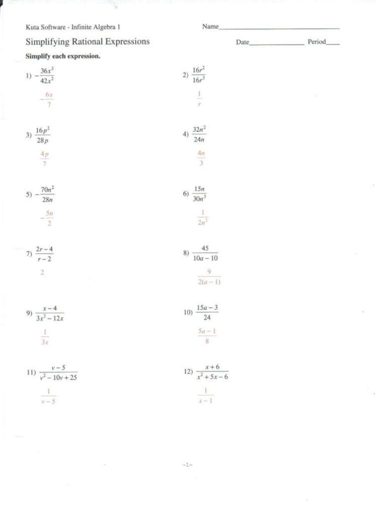 Quadratic Equation Worksheet With Answers Db excel