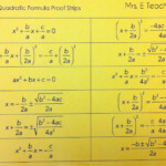 Quadratic Formula Derivation Mrs E Teaches Math