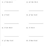 Quadratic Inequalities Worksheets Quadratics Solving Inequalities