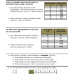 Quadratic Regression Practice Worksheet Letter A Worksheets