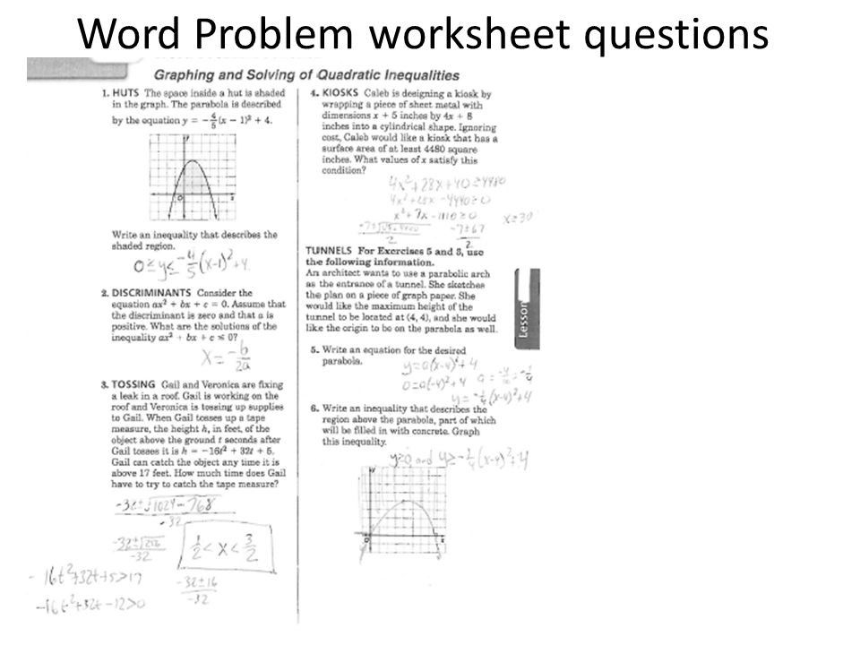 Quadratic Transformations Worksheet