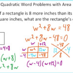 Quadratic Word Problems With Area YouTube