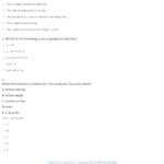 Quiz Worksheet Modeling Data Sets Situations With Quadratic
