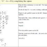 Solve Quadratic Equations By Completing The Square Leading Coefficient