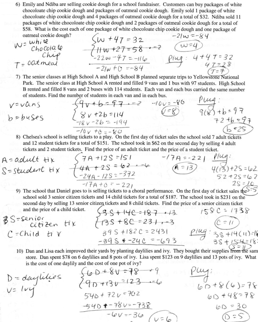 Solving Linear Quadratic Systems Worksheet Briefencounters