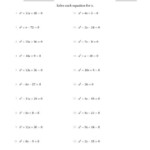 Solving Quadratic Equations With Positive a Coefficients Of 1 D