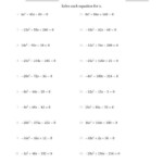 Solving Quadratic Equations With Positive Or Negative a Coefficients