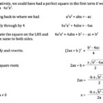 Teaching The Derivation Of The Quadratic Formula Quadratic Formula