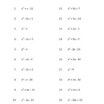 The Factoring Quadratic Expressions With A Coefficients Of 1 C Math