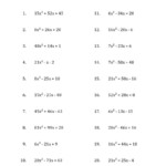 The Factoring Quadratic Expressions With a Coefficients Up To 81 A