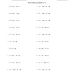 The Solving Quadratic Equations With Positive a Coefficients Of 1 E