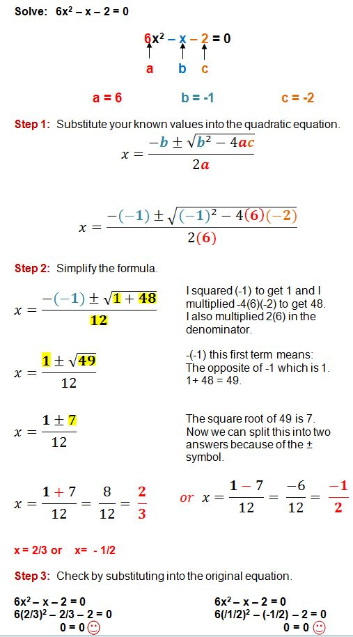 Using The Quadratic Formula Studying Math Quadratics College Math