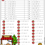 Writing Quadratic Equations Vertex Form To Standard Form Practice