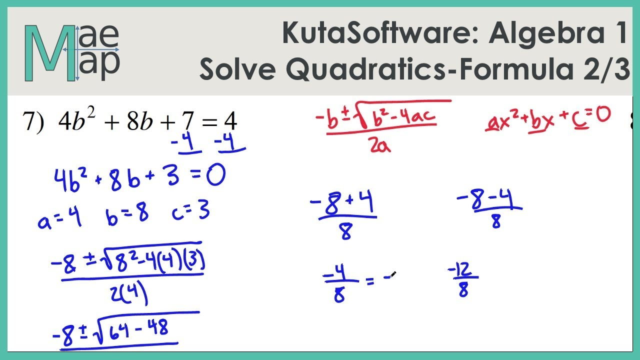 2020 Kuta Software Llc Algebra 1 Answers Worksheetpedia