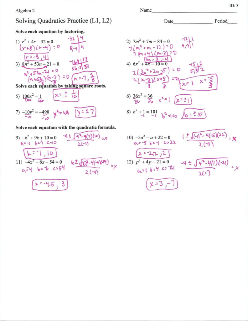 30 Factoring Quadratics Worksheet Answers Education Template