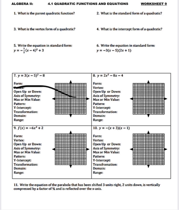 30 Ideas For Quadratic Function Worksheet